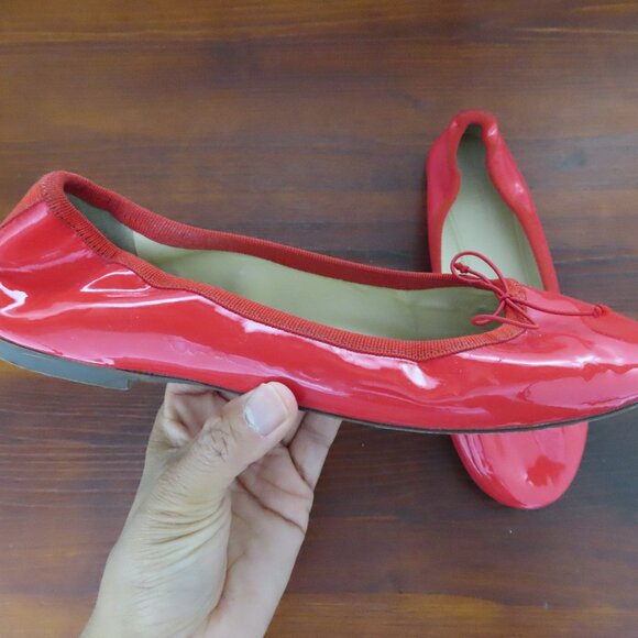 J.Crew Red Patent Leather Ballet Shoes Size 5 - Picture 5 of 10